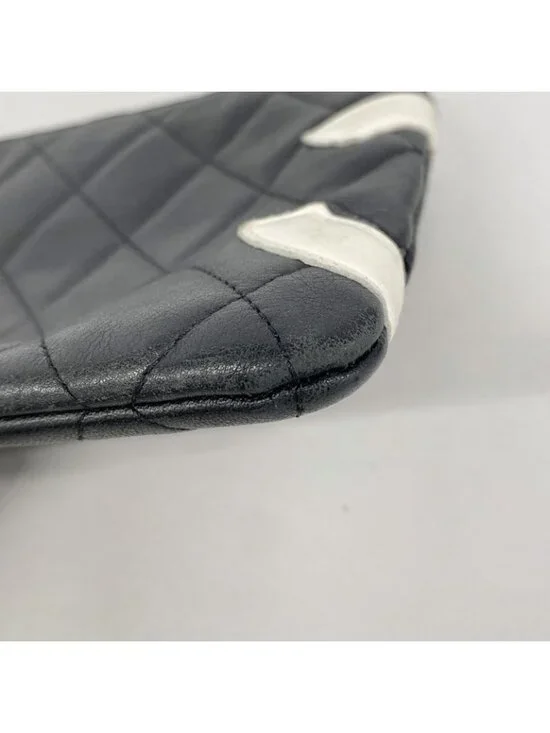 Chanel Pouch Cambon Lambskin Black Silver - Picture 10 of 10